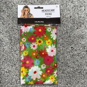 Floral Headscarf with Multicolor Flowers